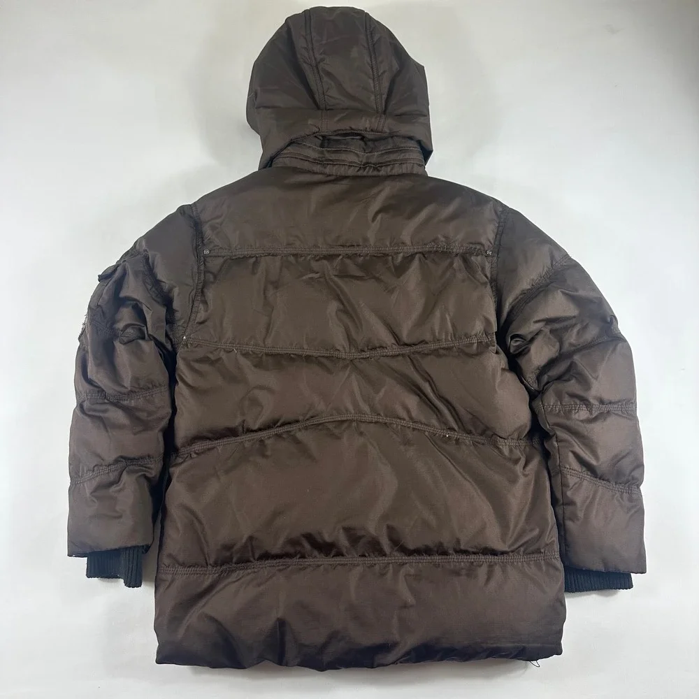 Hawke & Co Arctic Squad Youth 14/16 Puffer Jacket Brown Hooded Winter Coat‎